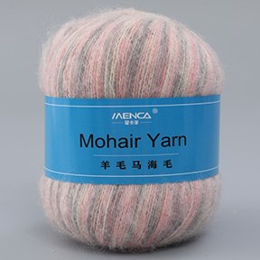 Menca Mohair Yarn цвет 47 Menca 50% мохер, 30% нейлон, 20% шерсть,длина в мотке 615 м.