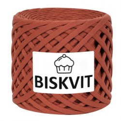 Трикотажная пряжа Бисквит, цвет Курага Biskvit 100% хлопок. Лицевая нарезка. Турецкий трикотаж. Ширина 7+-1 мм. Длина 100+- 10 м.