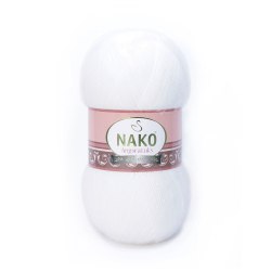 Nako Angora Luks цвет 208 белый. ОСТАТОК 4 мотка!!! Nako 5% мохер, 15 % шерсть, 80% премиум акрил, длина в мотке 550 м.