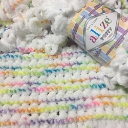 Alize Puffy Color цвет 5942. ОСТАТОК 1 моток!!! Alize 100% микрополиэстер, длина 9,2 м в мотке