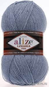 Alize Lanagold Fine, цвет 221 светлый джинс Alize 49% шерсть, 51% акрил, длина в мотке 390 м.