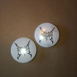 PAGAN - White Logo Pin значок Black Metal
