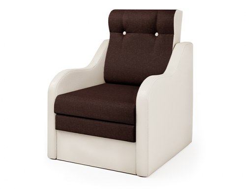 Кресло-кровать «Классика В» экокожа беж и рогожка