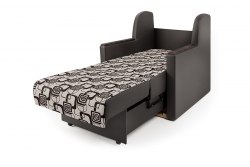 Кресло-кровать «Акорд Д» экокожа шоколад и ромб