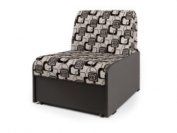 Кресло-кровать «Коломбо БП» шенилл ромб и экокожа шоколад
