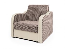Кресло-кровать «Коломбо» Корфу коричневый и экокожа беж