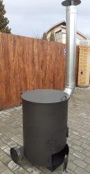 Печь - бочка для сжигания мусора "Смуглянка" 200 БП (3 мм)