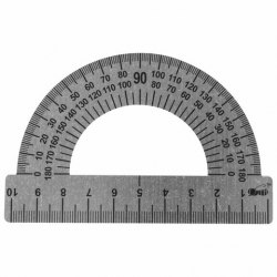 Транспортир 10 см, 180 градусов, металлический