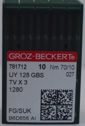 ИГЛЫ Groz-Beckert UYx128GAS № 70/10 FG/SUK