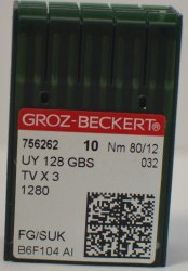 ИГЛЫ Groz-Beckert UYx128GAS FG/SUK № 80/12