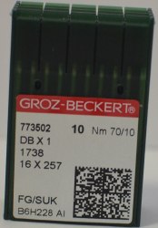 Игла Groz-Beckert DBx1 №70/10 FG/SUK