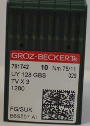 Игла Groz-Beckert UYx128GAS № 75/11 FG/SUK
