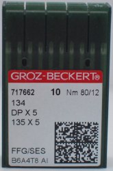 Игла Groz-Beckert DPx5 (134) №80/12 FFG/SES