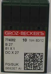 Игла Groz-Beckert B-27 (DCx27) № 80/12 FG/SUK
