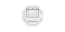 Шаблон GAMMA для пэчворка восьмиугольник PPS-15