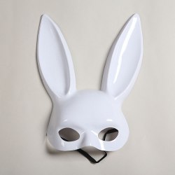 Маска кролика белая глянцевая "White Rabbit" / арт. 21022-4бг