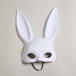 Маска кролика белая матовая "White Rabbit" / арт. 21022-4бм