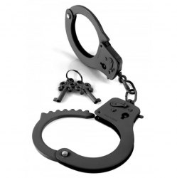 Черные металлические наручники Designer Cuffs / арт. pipedream-3801-23