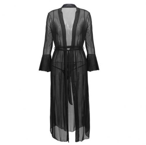 Длинный прозрачный халат из эластичной сетки "Изабелла" L / арт. 20092-4-L
