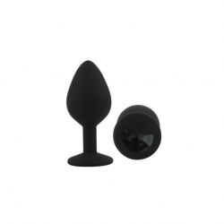Силиконовая черная пробка "Бархат" 3,2 см. (черный) / арт. 21011-98ч