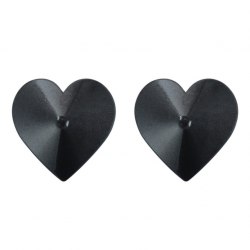 Пестисы металлические мерцающие (черное сердце) / арт. 21021-13чс