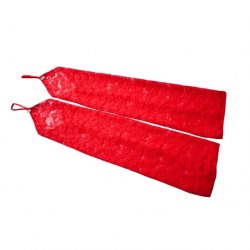 Митенки красные кружевные длинные с петелькой для пальца / арт. 20083-13к