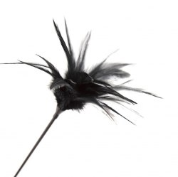 Кисточка с черными перьями / арт. 20102-18ч