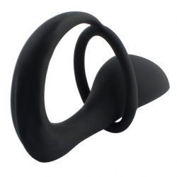 Мягкое силиконовое кольцо на пенис с анальной втулкой "Anal Master" / арт. 21072-66