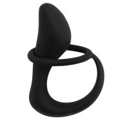 Мягкое силиконовое кольцо на пенис с анальной втулкой "Anal Master" / арт. 21072-66