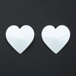Пестисы металлические мерцающие (белое сердце) / арт. 21021-13бс