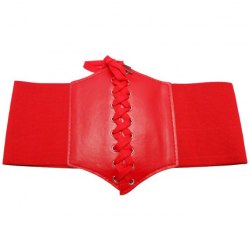 Подгрудный красный корсаж "Люкс" со шнуровкой спереди / арт. 21121-63к