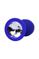 Силиконовая синяя втулка "Бархат" 2,8 см. (белый) / арт. 357012