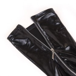 Чулки под латекс с молнией сзади для ношения с поясом (Wetlook Glossy) 2XL / арт. 21021-14-2XL