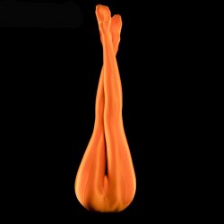 Оранжевые леггинсы с носочком / арт. 221-116о