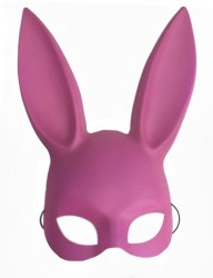Маска кролика розовая матовая "Pink Rabbit" / арт. 21022-4р