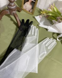 Перчатки длинные белые "Вуаль ZERO LONG" / арт. 21101-51б