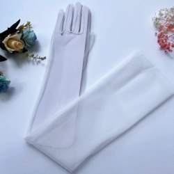 Перчатки длинные белые "Вуаль ZERO LONG" / арт. 286-62б