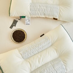 Подушка хлопковая с гречневой лузгой (48*74 см.) / арт. 286-1