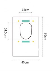 Одноразовый чехол для крышки унитаза на клейких полосках (1 шт.) / арт. 287-184