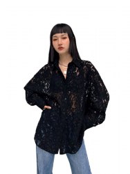 Рубашка кружевная большого размера +Size / арт. 0523