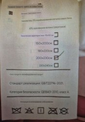 Тонкое одеяло "Сегодня ночью - Спокойного сна" 200*230 см. (Япония) / арт. 261-6