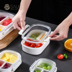 Ланч бокс обеденный 1400 мл. SP SAUCE с 3 отделениями (Япония) / арт. 277-102