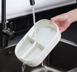 Ланч бокс обеденный 1400 мл. SP SAUCE с 3 отделениями (Япония) / арт. 277-102