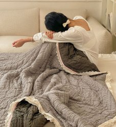 Комплект марлевый "Grey Cream Puff", 150*200 см. / арт. 279-16