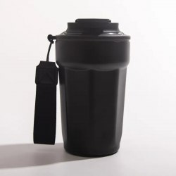 Стакан термос для кофе с клапаном и шнурком, 450 мл. (в ассортименте) / арт. 288-9