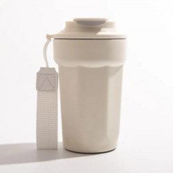 Стакан термос для кофе с клапаном и шнурком, 450 мл. (в ассортименте) / арт. 288-9