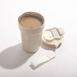 Стакан термос для кофе с клапаном и шнурком, 450 мл. (в ассортименте) / арт. 288-9