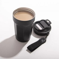 Стакан термос для кофе с клапаном и шнурком, 450 мл. (в ассортименте) / арт. 288-9