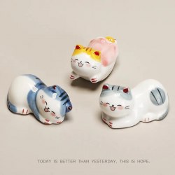 Керамическая статуэтка "Счастливый кот" (подставка) / арт. 289-145