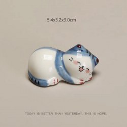 Керамическая статуэтка "Счастливый кот" (подставка) / арт. 289-145